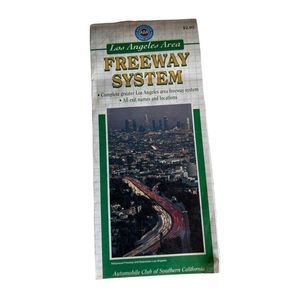 Vintage Rare 1996 Los Angeles Freeway Systems AAA Map Original